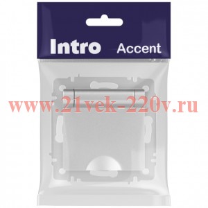 Розетка Intro Accent 6-203-03 2P+E Schuko с крышкой 16А-250В IP20 СУ AL/CU алюминий