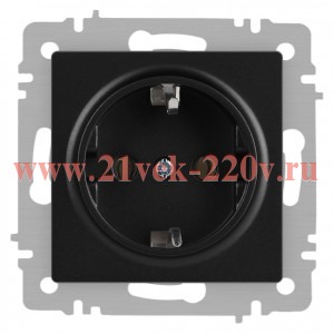 Розетка Intro Accent 6-202-05 2P+E Schuko 16А-250В IP20 СУ AL/CU антрацит