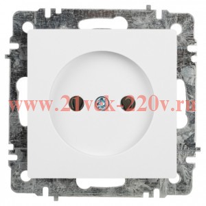 Розетка Intro Accent 6-201-01 2Р 16А-250В, IP20, СУ, AL/CU, белый