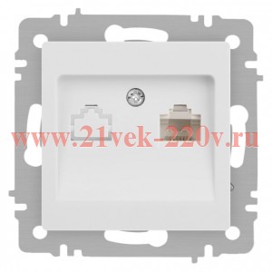 Розетка Intro Accent 6-303-01М информационная RJ45, IP20, СУ, белый матовый