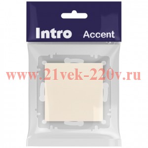 Выключатель Intro Accent 6-101-02 , 10А-250В, IP20, СУ, Accent, AL/CU, слоновая кость