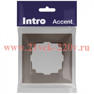 Рамка для розеток и выключателей Intro Accent 6-501-08 на 1 пост, СУ, бронза