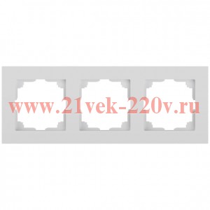 Рамка для розеток и выключателей Intro Accent 6-503-01 на 3 поста, СУ, белый