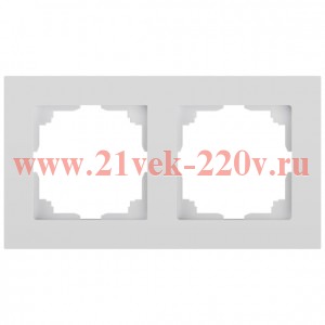 Рамка для розеток и выключателей Intro Accent 6-502-01 на 2 поста, СУ, белый