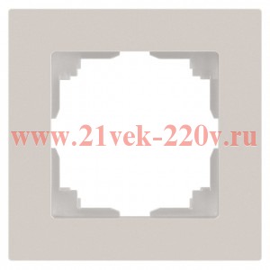 Рамка для розеток и выключателей Intro Accent 6-501-06 на 1 пост, СУ, перламутр