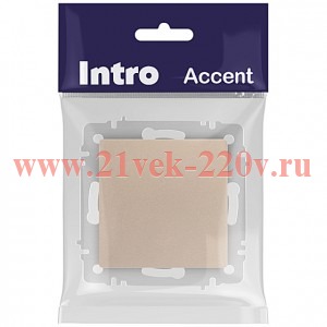 Кнопка Intro Accent 6-109-04 10А-250В IP20 СУ AL/CU шампань