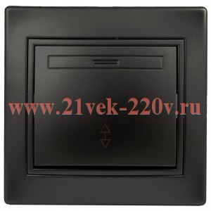 Переключатель Intro Plano 1-103-05 одноклавишный 10А-250В, IP20, СУ, антрацит