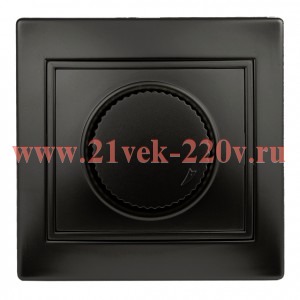 Светорегулятор Intro Plano 1-401-05 (диммер) поворотный, 600Вт 230В, IP20, СУ, антрацит
