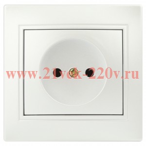 Розетка Intro Plano 1-201-06 без заземления 2P, 16А-250В, IP20, СУ, перламутр