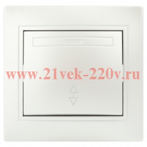 Переключатель Intro Plano 1-103-06 одноклавишный 10А-250В, IP20, СУ, перламутр