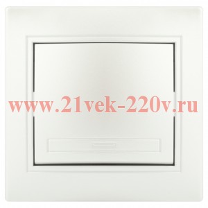 Выключатель Intro Plano 1-101-06 одноклавишный 10А-250В, IP20, СУ, перламутр