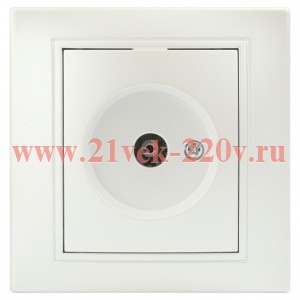 Розетка Intro Plano 1-301-06 TV одиночная, IP20, СУ, перламутр