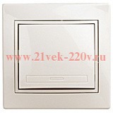Выключатель Intro Plano 1-101-02 одноклавишный, 10А-250В, IP20, СУ, слоновая кость