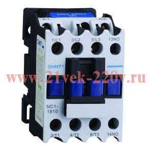 Контактор NC1-1810 18А 440В/АС3 1НО 50/60 Гц (R) CHINT 221565