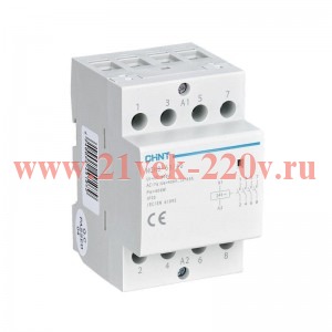 Контактор модульный NCH8-63/40 63А 4НО AC 24В 50Гц (R) CHINT 256100