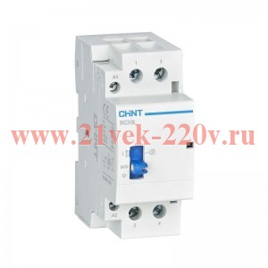 Контактор модульный NCH8-20M/02 AC 220-240В 50/60Гц ручное управление (R) CHINT 257415