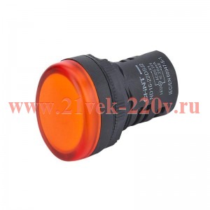 Индикатор помехозащищенный со встроенным конденсатором ND16-22D/4K2 АС 230В (R) оранж. CHINT 268698