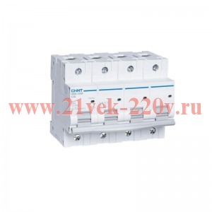 Выключатель автоматический модульный 4п (3P+N) C 100А 20кА NB8-125R (R) CHINT 559821