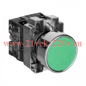 Кнопка управления NP2-BA31 без подсветки 1НО IP40 (R) зел. CHINT 573956