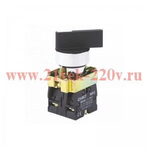 Переключатель NP2-BJ75 3 положения с возвратом (1НО) 1НЗ +1НО IP40 (R) CHINT 576085