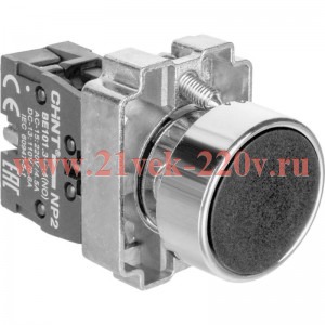 Кнопка управления NP2-BL21 без подсветки 1НО IP40 (R) черн. CHINT 576043