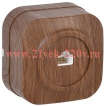 Розетка компьютерная открытой установки RJ45 5E РК10-ХД GLORY IEK дуб EKH10-K24