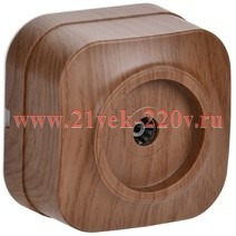 Розетка телевизионная открытой установки РТВ20-ХД GLORY IEK дуб EAH10-K24