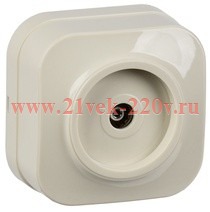 Розетка телевизионная открытой установки РТВ20-ХК GLORY IEK кремовый EAH10-K33