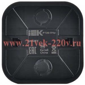 Розетка телефонная ИЭК GLORY открытой установки RJ11 РТ20-ХЧм черный матовый ETH10-K02M