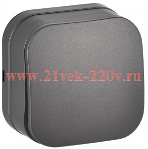 Выключатель 1-кл. ОП GLORY 10А ВС20-1-0-ХСм сталь матов. IEK EVH10-K46M-10