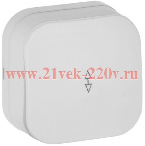 Переключатель 1-клавишный открытой установки 10А ВСп10-1-0-ХБм GLORY IEK белый матовый EVH12-K01M-10