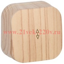 Переключатель 1-клавишный открытой установки 10А ВСп20-1-0-ХС GLORY IEK сосна EVH12-K34-10