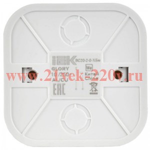 Выключатель 2-кл. ОП GLORY ВС20-2-0-ХБм 10А бел. матов. IEK EVH20-K01M-10