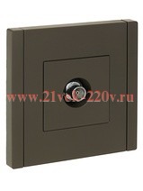 Розетка TV оконечная ИЭК FORTE&PIANO FP328 серый FP-A10-O-K03