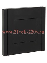 Заглушка с суппортом ИЭК FORTE&PIANO FP141 черный FP-PL10-K02