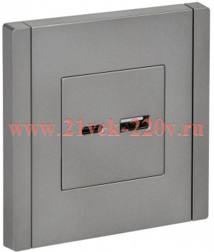 Розетка для зарядки ИЭК FORTE&PIANO FP551 USB A+C 18Вт сталь FP-U22-018-K46
