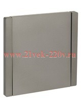 Выключатель одноклавишный ИЭК FORTE&PIANO FP501 10А сталь FP-V10-0-10-1-K46