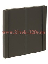 Выключатель двухклавишный ИЭК FORTE&PIANO FP305 10А серый FP-V20-0-10-1-K03