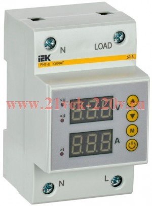Реле напряжения и тока РНТ-д 1ф 54мм 50А IEK IVC31-1-50