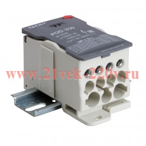 Блок распределительный винтовой зажим 2х95кв.мм 10х16кв.мм DKC POD-200