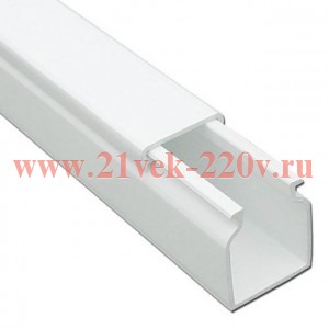 Кабель-канал белый 2-й замок в п/э 60х60 (24м/уп) Промрукав