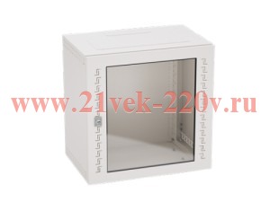 Шкаф телекоммуникационный навесной IT-STI 16U (800х600х400) дверь со стеклом серый DKC R5STI1640GS