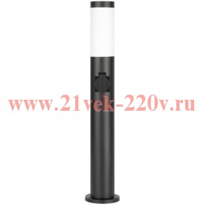 Светильник уличный напольный «Беллона» GBF-103-1-BL-0650 230В Е27 IP54 черн. с розеткой Эра Б0071048