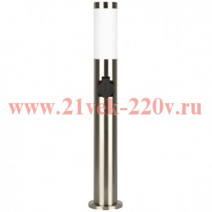 Светильник уличный напольный «Беллона» GBF-103-1-SL-0650 230В Е27 IP54 серебр. с розеткой Эра Б00710