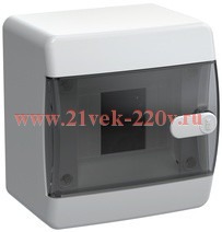 Щит накладной ИЭК UNION Compact ЩРН-П-4 4м прозрачная дверь IP41 UIC-KP12-N-04-41-K01
