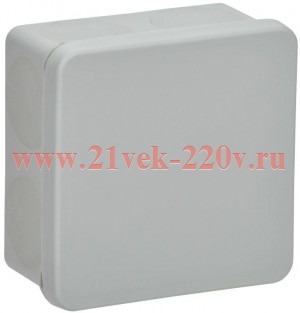 Коробка распаячная ОП КМ42435 80х80х40мм IP67 8 вводов сер. IEK UKO21-080-080-040-K41-66