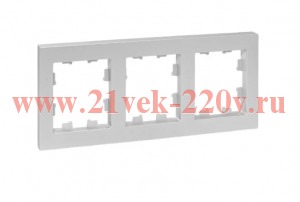 Рамка 3-местная EKF Эпика алюминий UP1-FPA-03