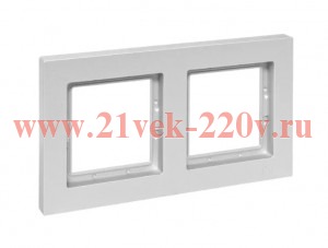 Рамка 2-местная EKF IP44 Эпика алюминий UP1-FPA-02-44