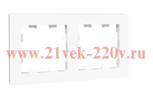 Рамка 2-местная EKF Эпика белый UP1-FPW-02