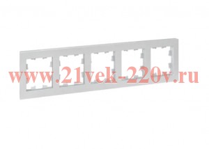 Рамка 5-местная EKF Эпика алюминий UP1-FPA-05